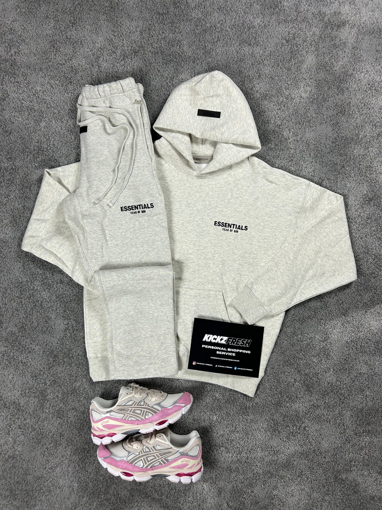 Essentials Fear Of God Light Oat Meal Open Leg Tracksuit