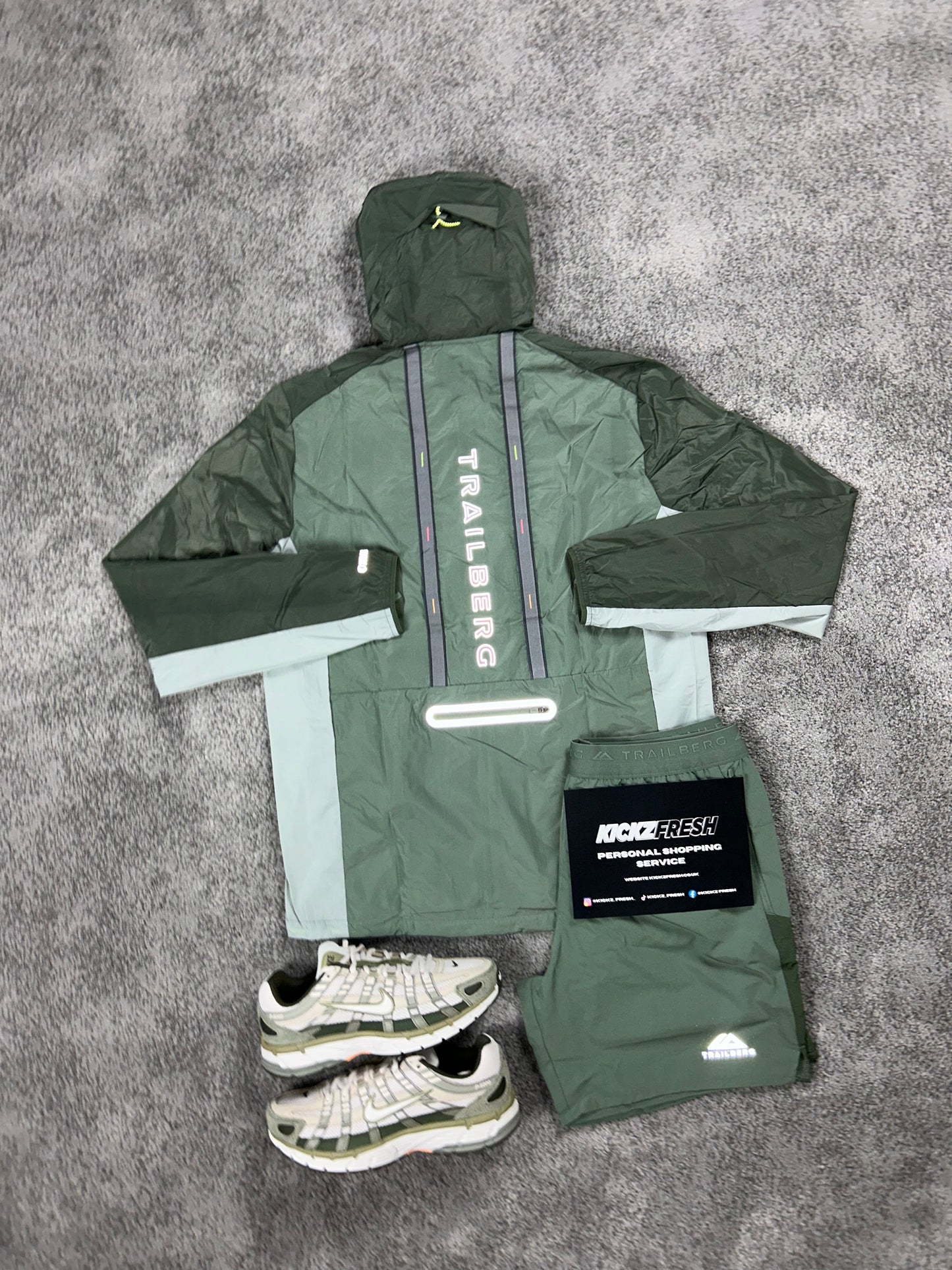 Trailberg Twin Windrunner Khaki Cargo Green Mens Set