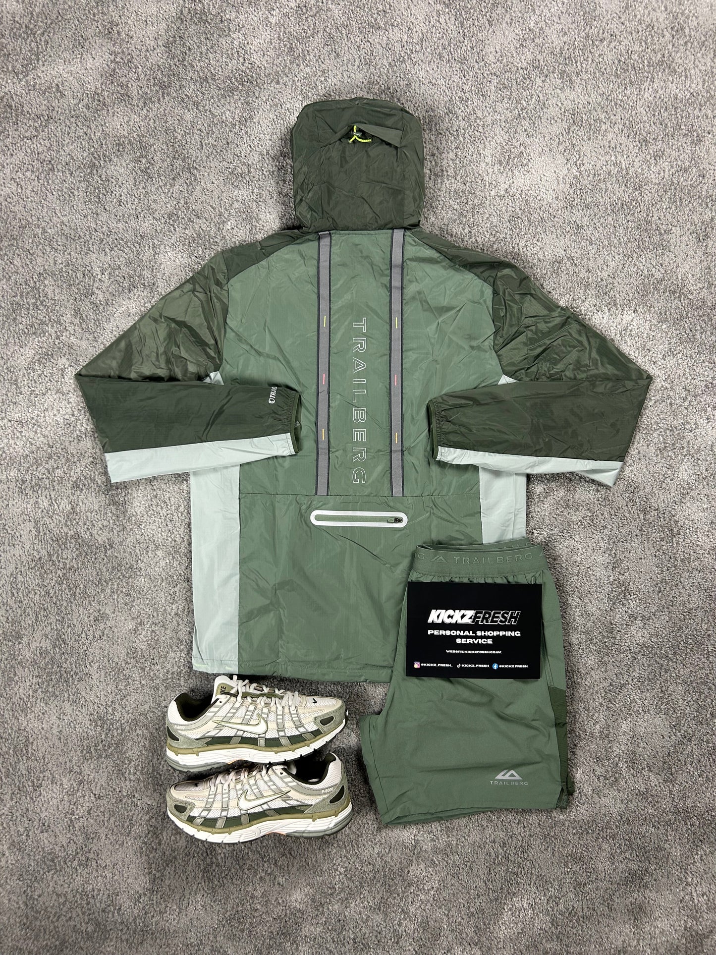 Trailberg Twin Windrunner Khaki Cargo Green Mens Set