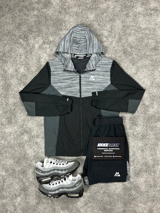 Montirex Trail Black Grey Windrunner Mens Set