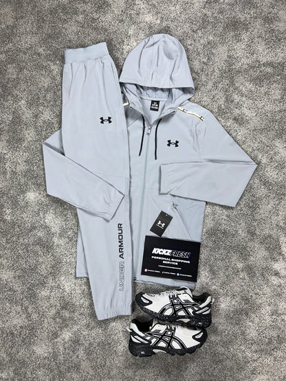 Under Armour Woven Light Grey Tracksuit