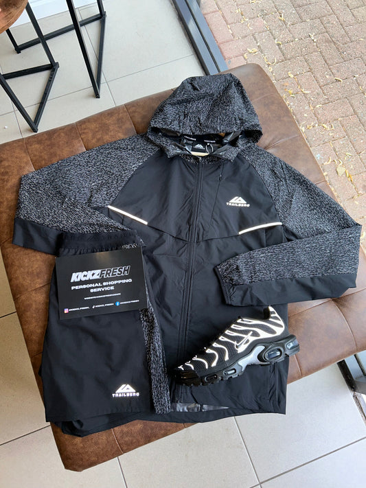 Trailberg Windrunner Woven Black Reflective Mens Set