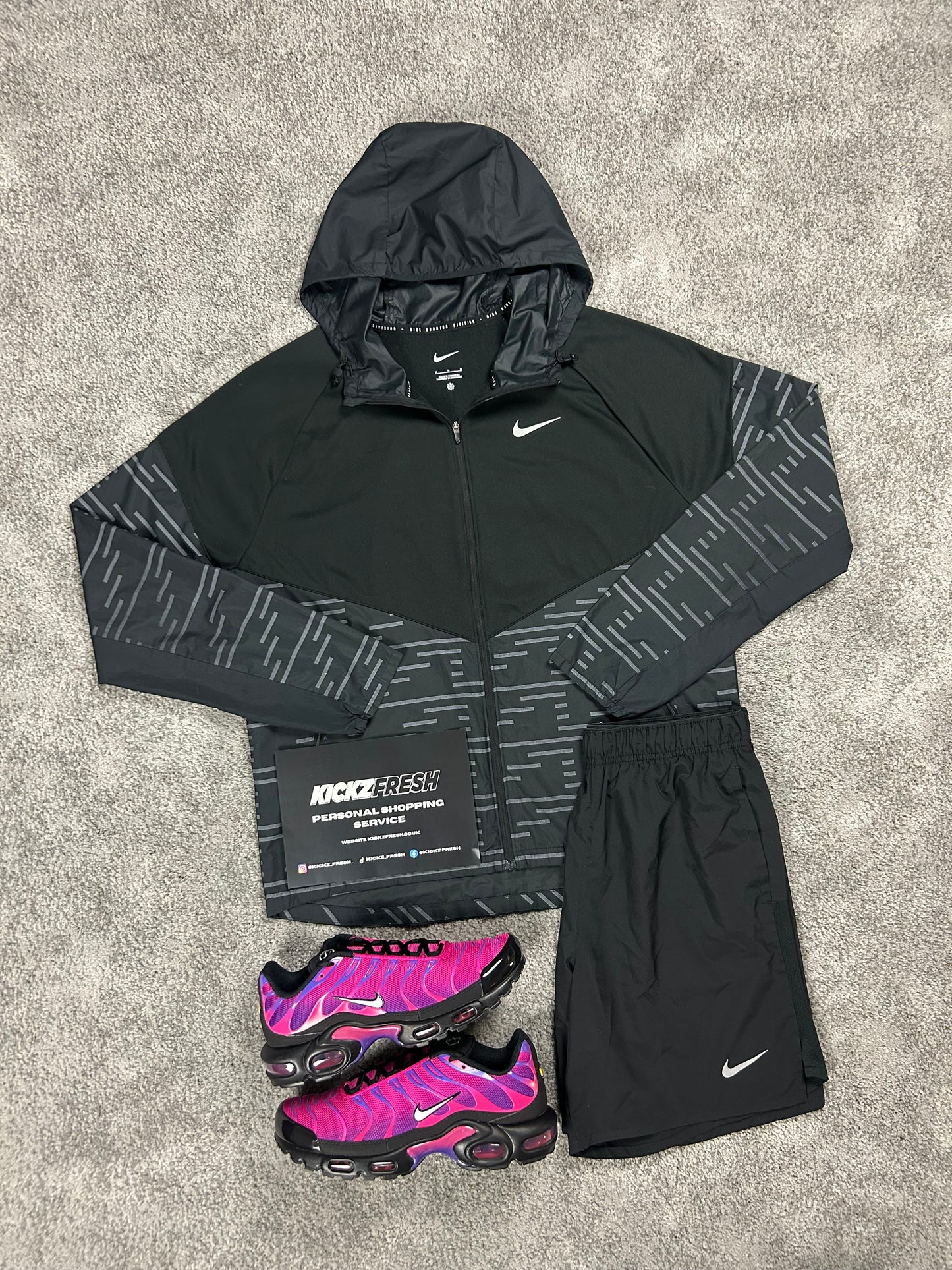 Nike Windrunner Division Reflective Black Mens Set